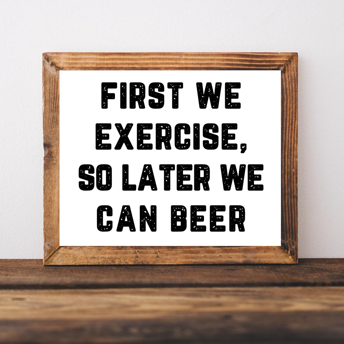 Gym Poster, Motivational Exercise Wall Art Print