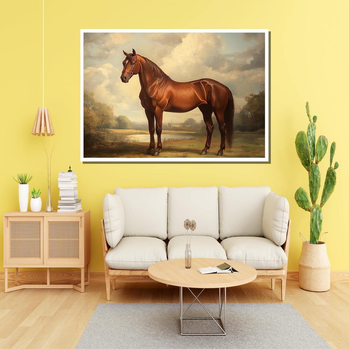 Vintage Chestnut Horse Standing In A Peaceful Pasture Poster - Image 2