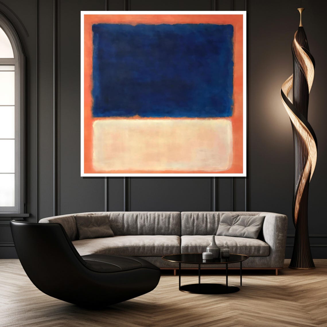 Mark Rothko Blue and Orange Contrast Color Field Abstract Poster - Image 4