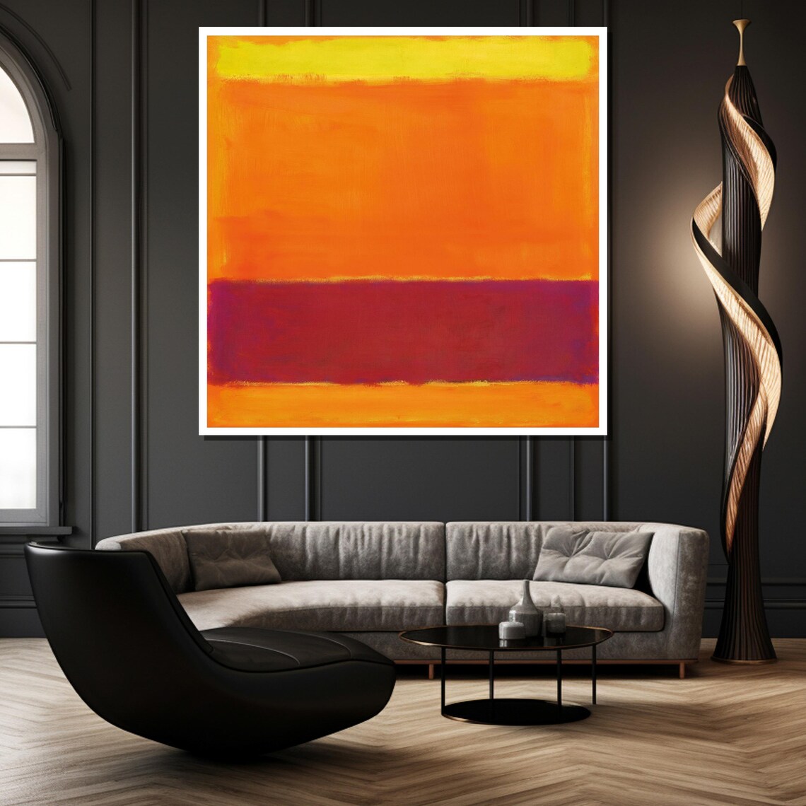 Mark Rothko Abstract Painting Orange And Red Wall Art Large Minimalist Artwork Modern Home Decor Gift For Art Lovers - Image 4