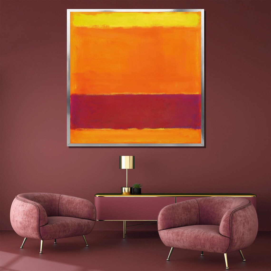 Mark Rothko Abstract Painting Orange And Red Wall Art Large Minimalist Artwork Modern Home Decor Gift For Art Lovers - Image 5