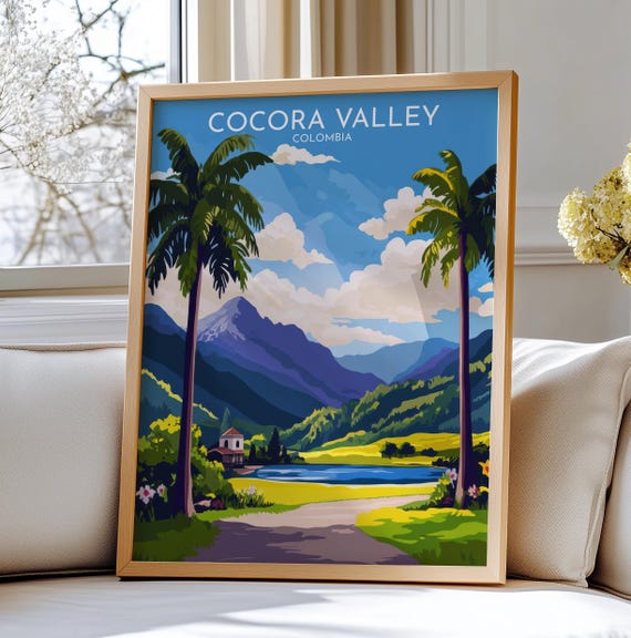 Cocora Valley Colombia Wall Art Travel Print Mountain Landscape