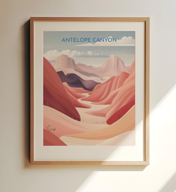 Antelope Canyon Usa Travel Print Art Stunning Desert Landscape