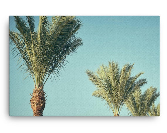 Palm Tree Group On Beach Wall Decor Beach Print Hawaii Print California Tropical Palm Trees