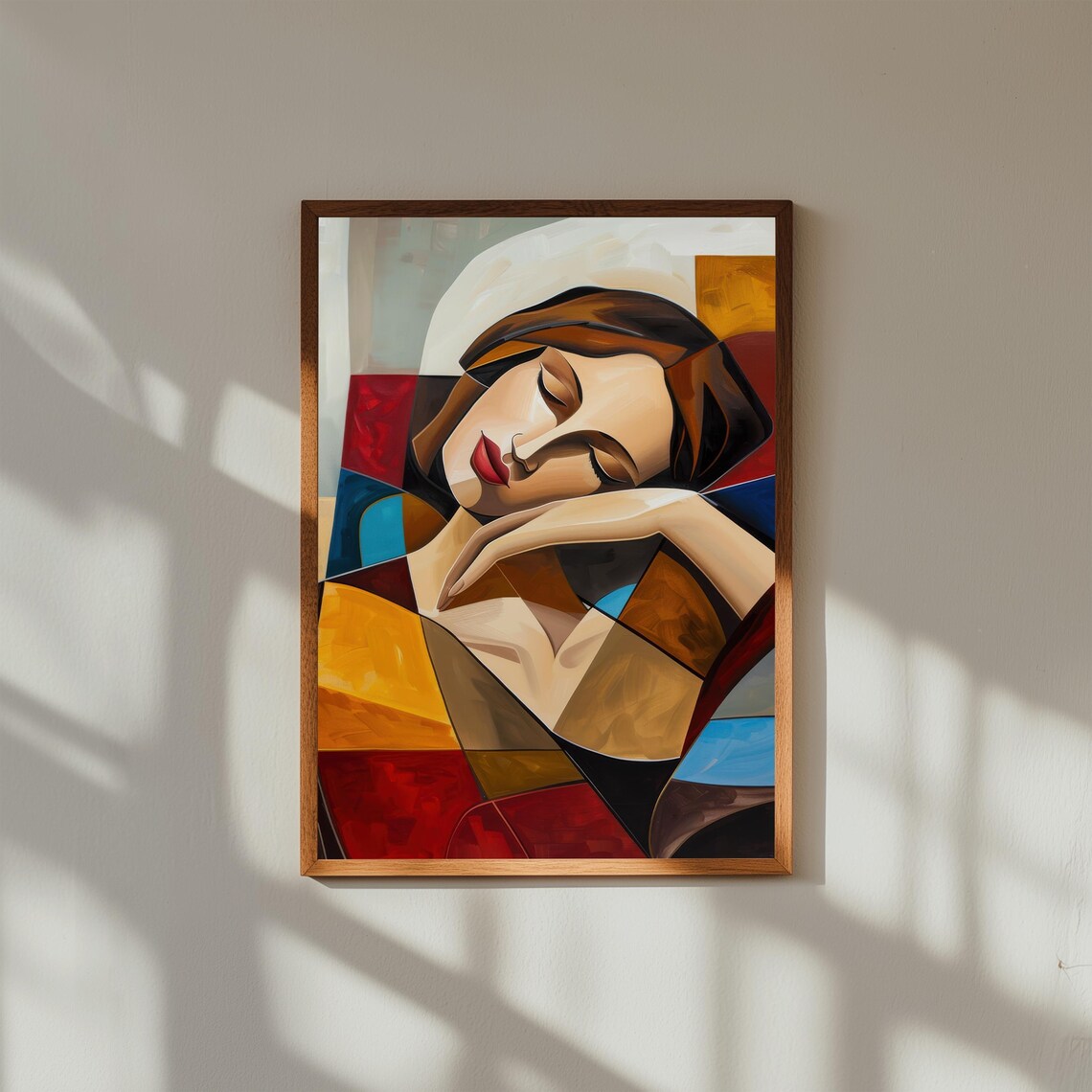Picasso Inspired Le Reve Dreamlike Cubist Portrait Fine Art Print