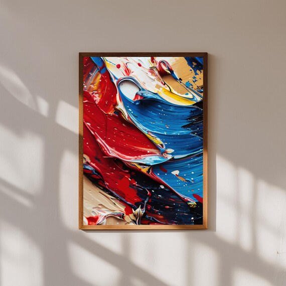 Colorful Abstract Expressionism Art Print Modern Home Decor