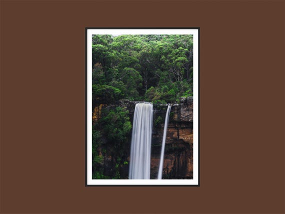 Belmore Falls Wall Art Australian Waterfall Photography Print Nature Landscape Poster Scenic Rainforest Home Dcor