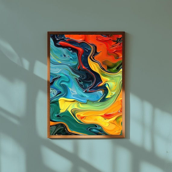 Fauvist Wall Art Print Bold Abstract Expressionist Decor