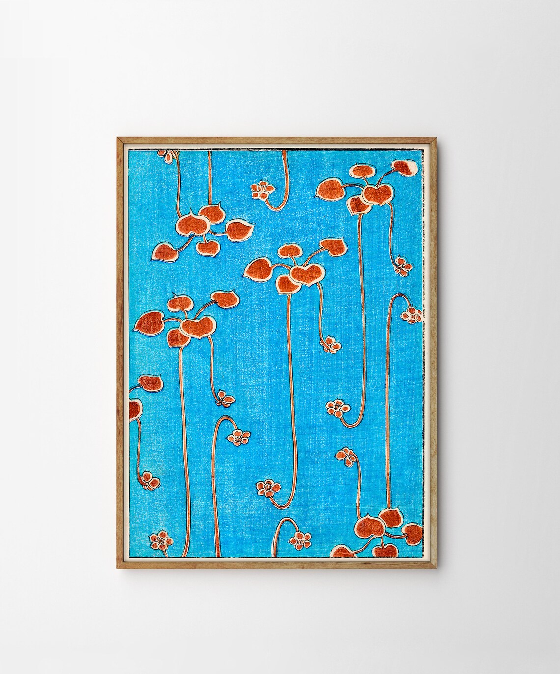Watanabe Seitei Vine Illustration Blue Japanese Botanical Poster - Image 4