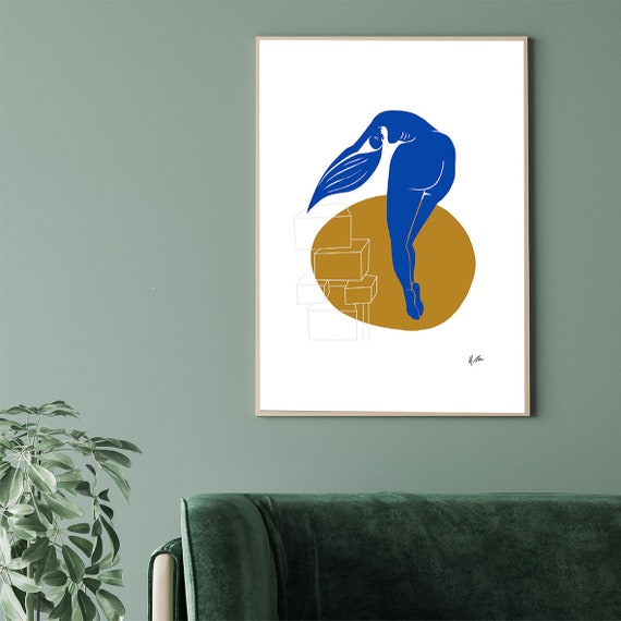 Nude Poster Matisse Inspired By Michelle Macnamara Impressionism Fine Art Print On Museum Quality Paper