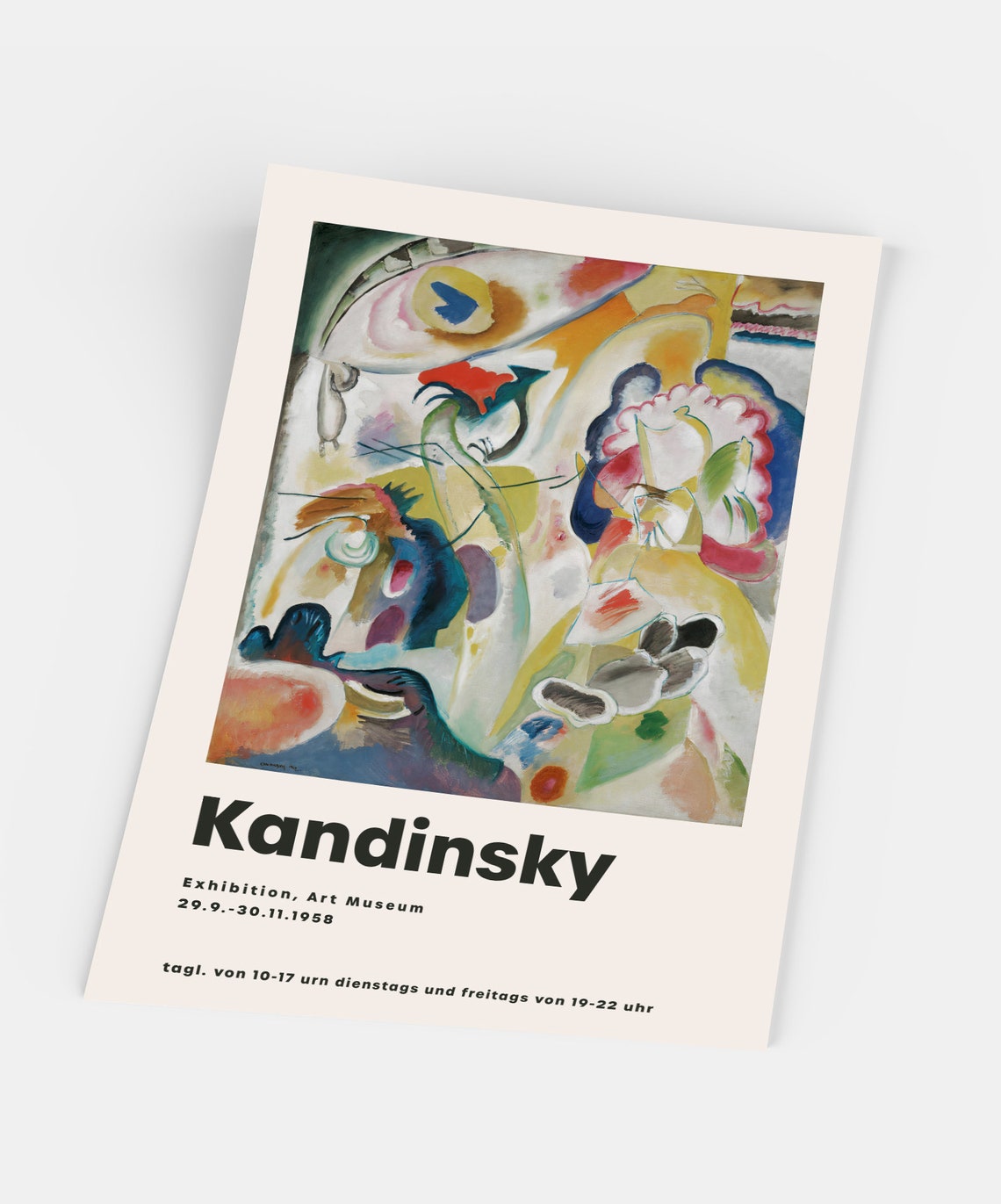 Kandinsky Exhibition 1958 Colorful Abstract Art Museum Poster - Image 5