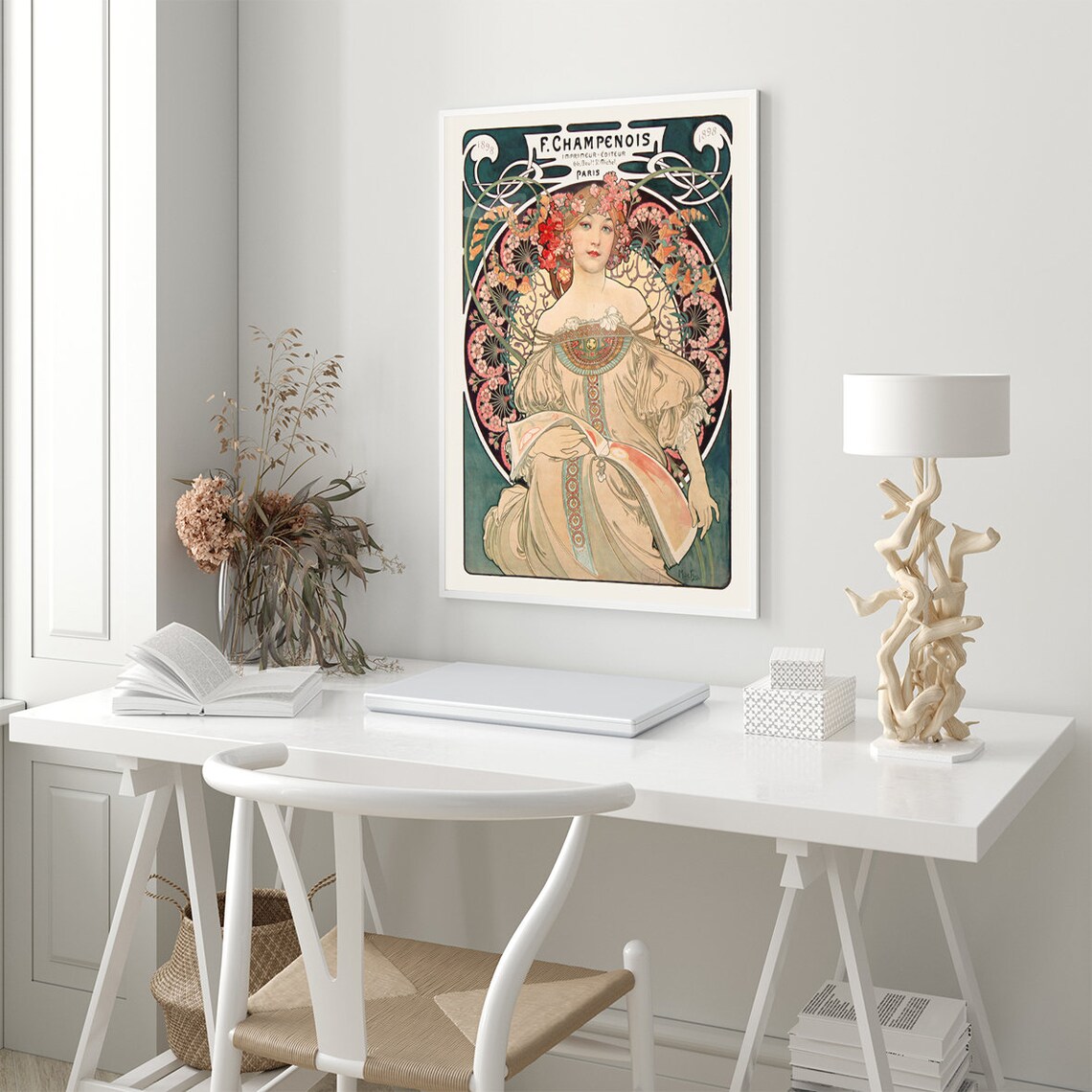 Alfons Mucha Art Nouveau Exhibition Poster, Art Print - Image 2