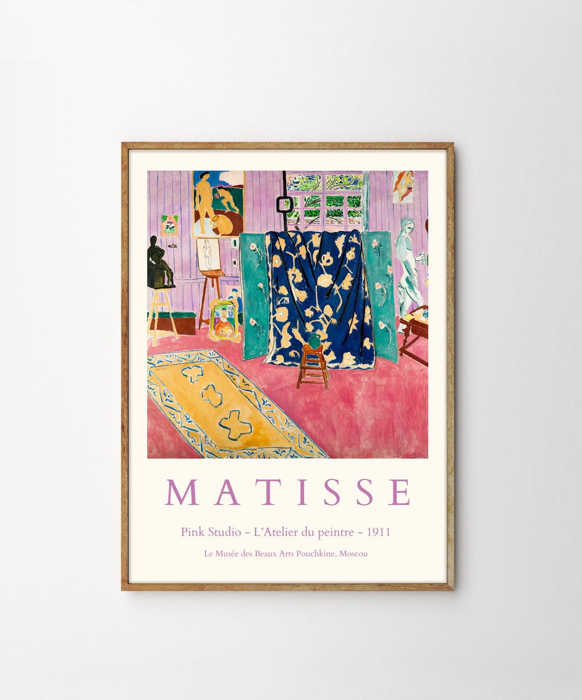 Henri Matisse Pink Studio 1911 Exhibition Poster with Interior Art - Image 4