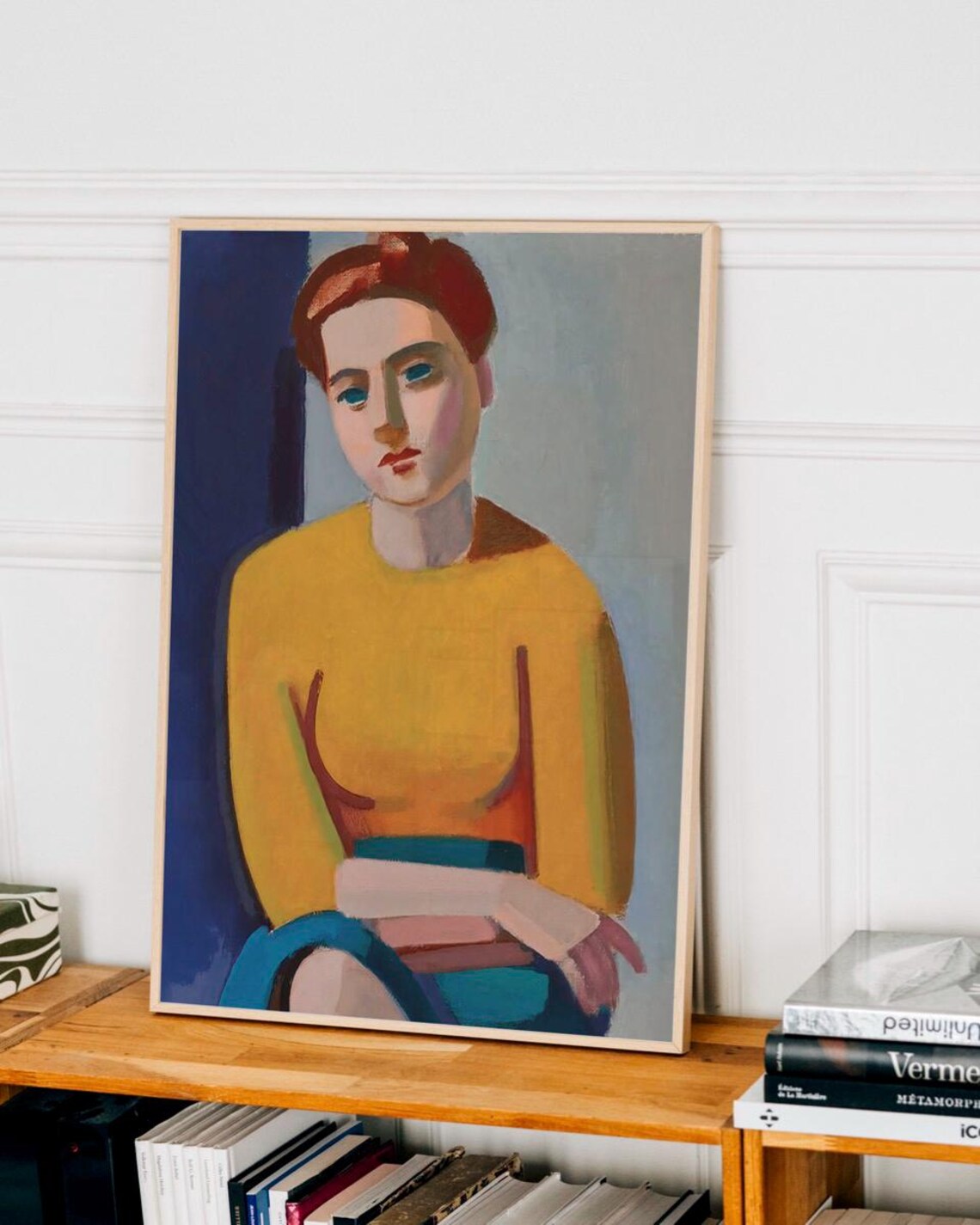 Lundstrom Portrait of Hanne Hansen, Cubism Art Print - Image 2