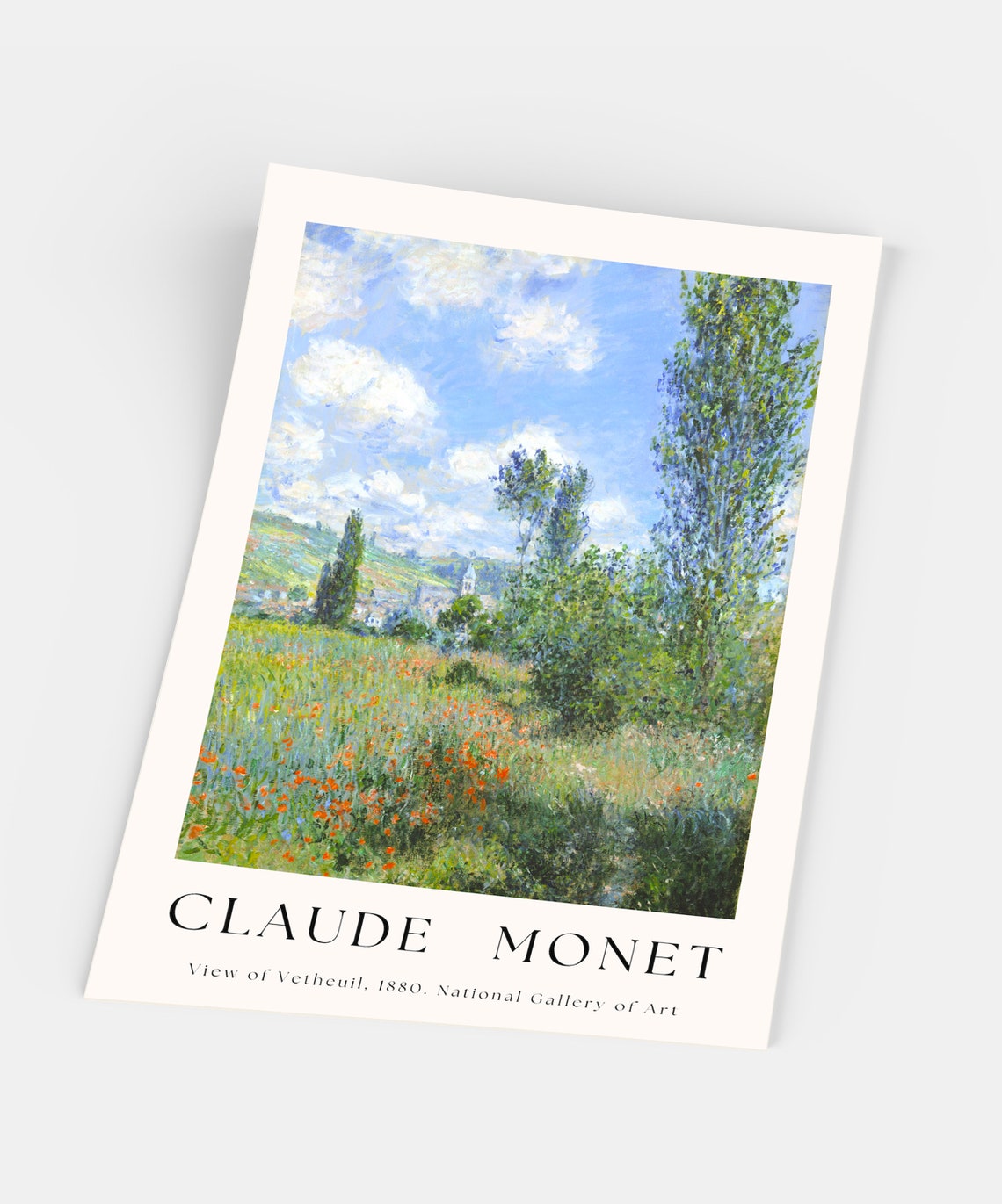 Claude Monet View of Vetheuil 1880 Impressionist Landscape Poster - Image 5