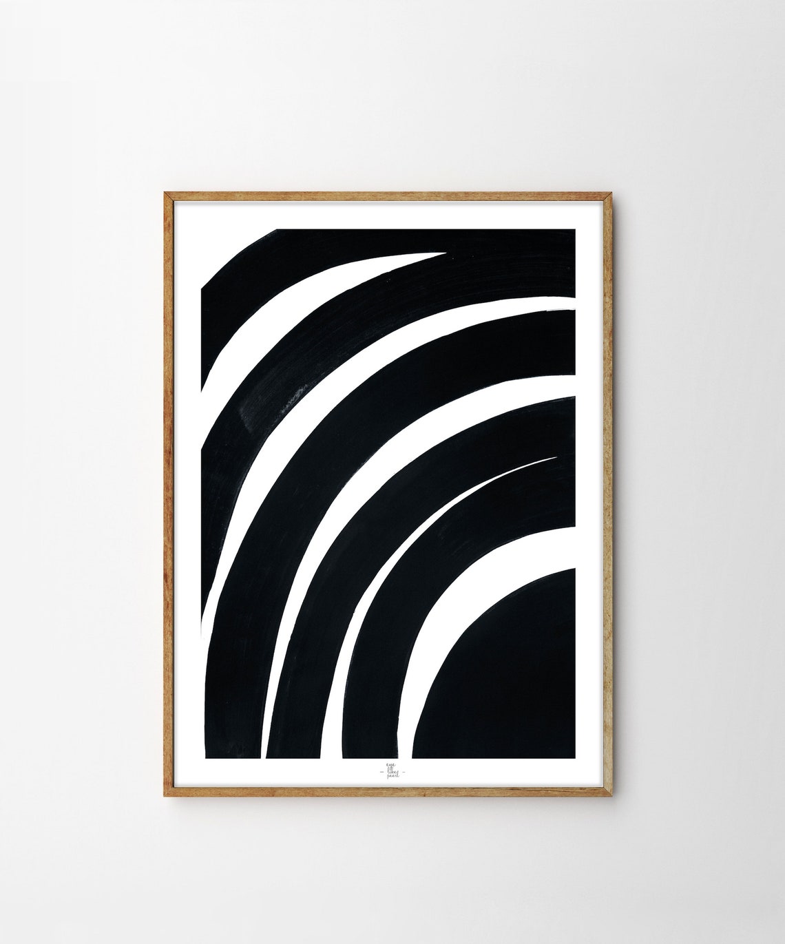 Bold Black Arches Graphic Minimalist Monochrome Abstract Art Poster - Image 5