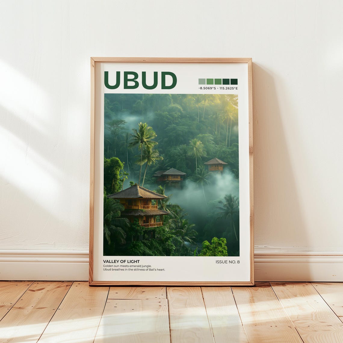 Ubud Bali Print Indonesia Travel Poster Asia Wall Art