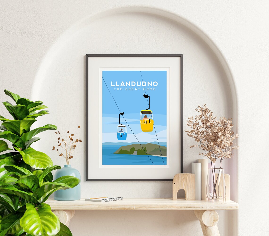 Llandudno Travel Poster, Wales and Great Orme - Image 2