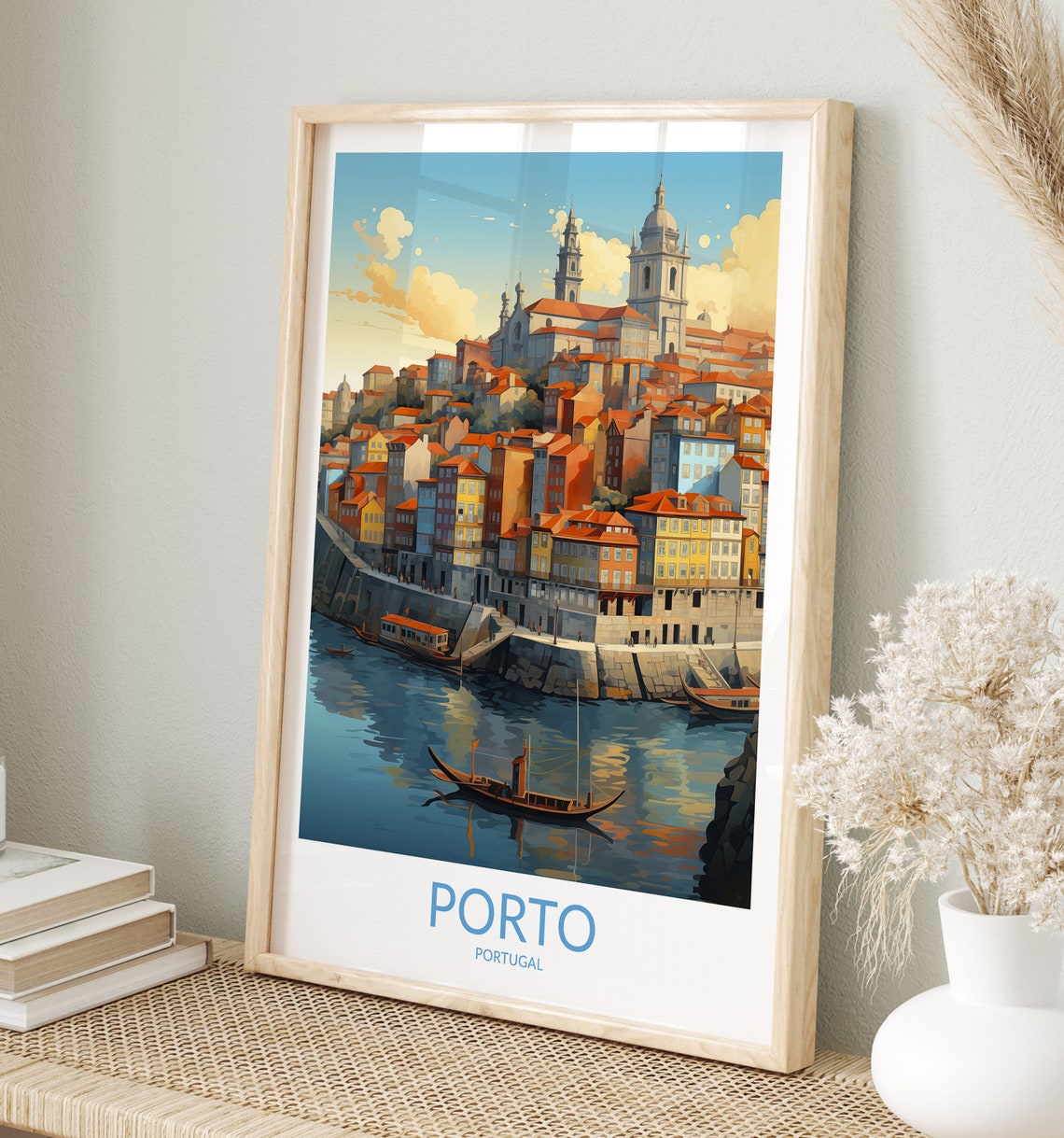 Porto Travel Print No 4 Porto Poster Porto Wall Art Porto Art Print Porto Artwork Porto Traveler Gift Portugal