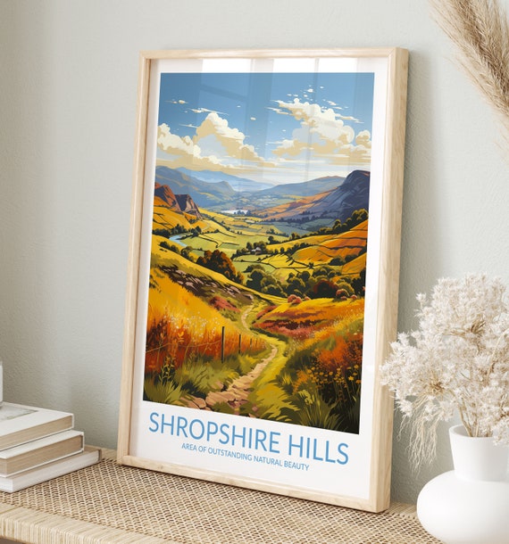 Shropshire Hills Print Shropshire Hills Poster Shropshire Hills Wall Art Shropshire Hills Art Print Travel Gift United Kingdom