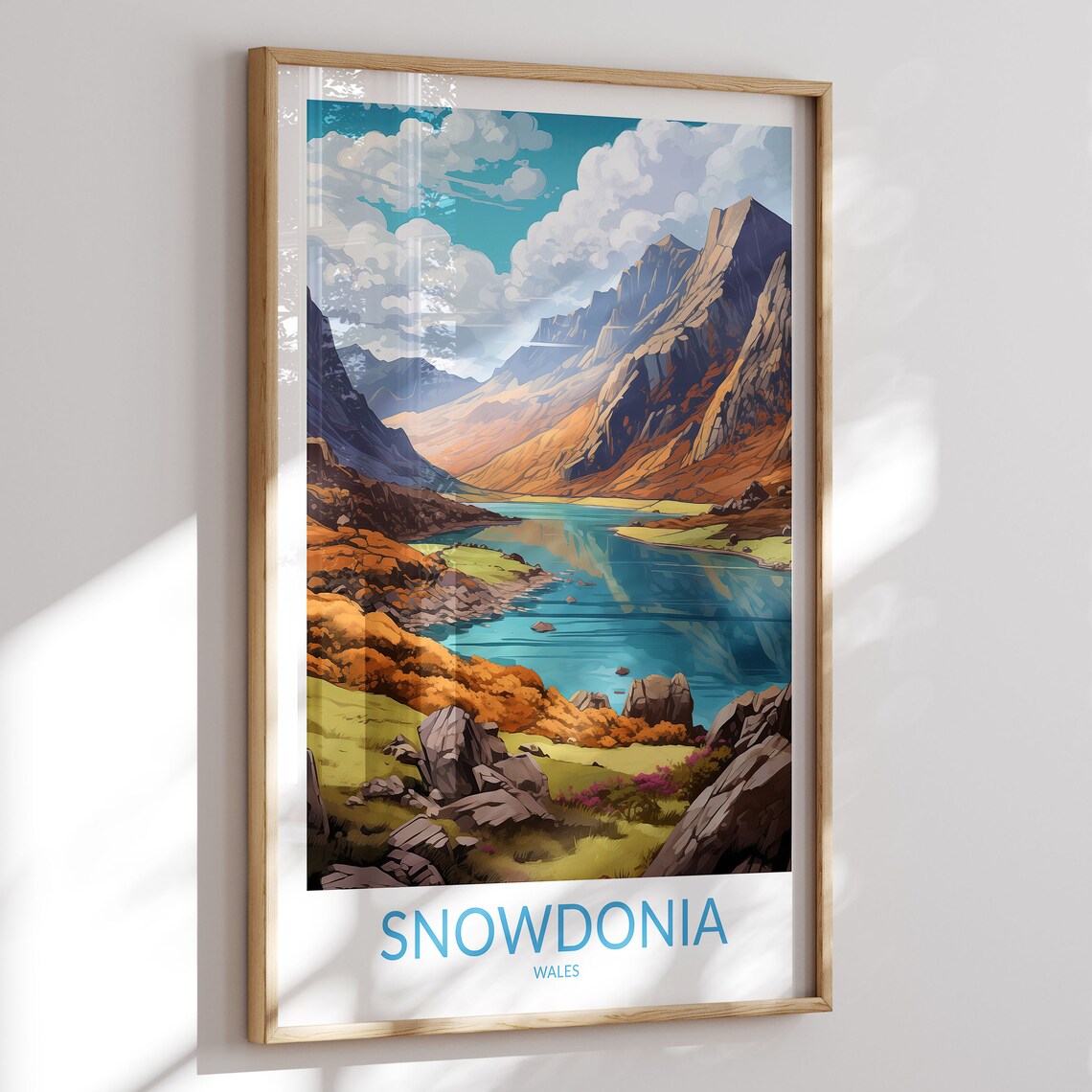 Snowdonia Print No 6 Snowdonia Poster Snowdonia Wall Art Snowdonia Art Print Snowdonia Artwork Snowdonia Travel Gift Wales Home Decor