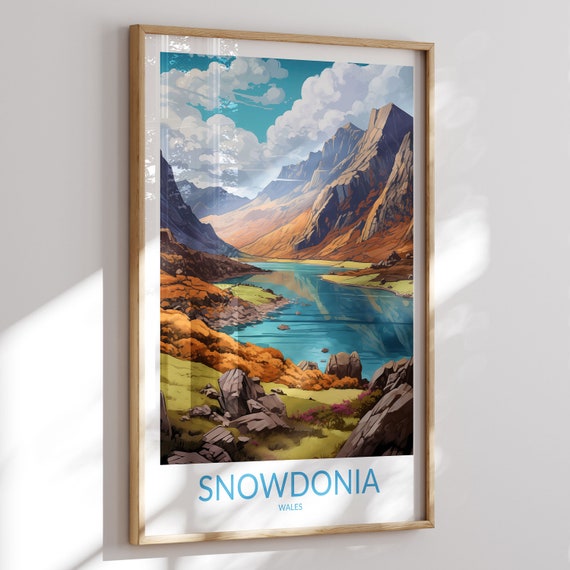 Snowdonia Print No 6 Snowdonia Poster Snowdonia Wall Art Snowdonia Art Print Snowdonia Artwork Snowdonia Travel Gift Wales Home Decor