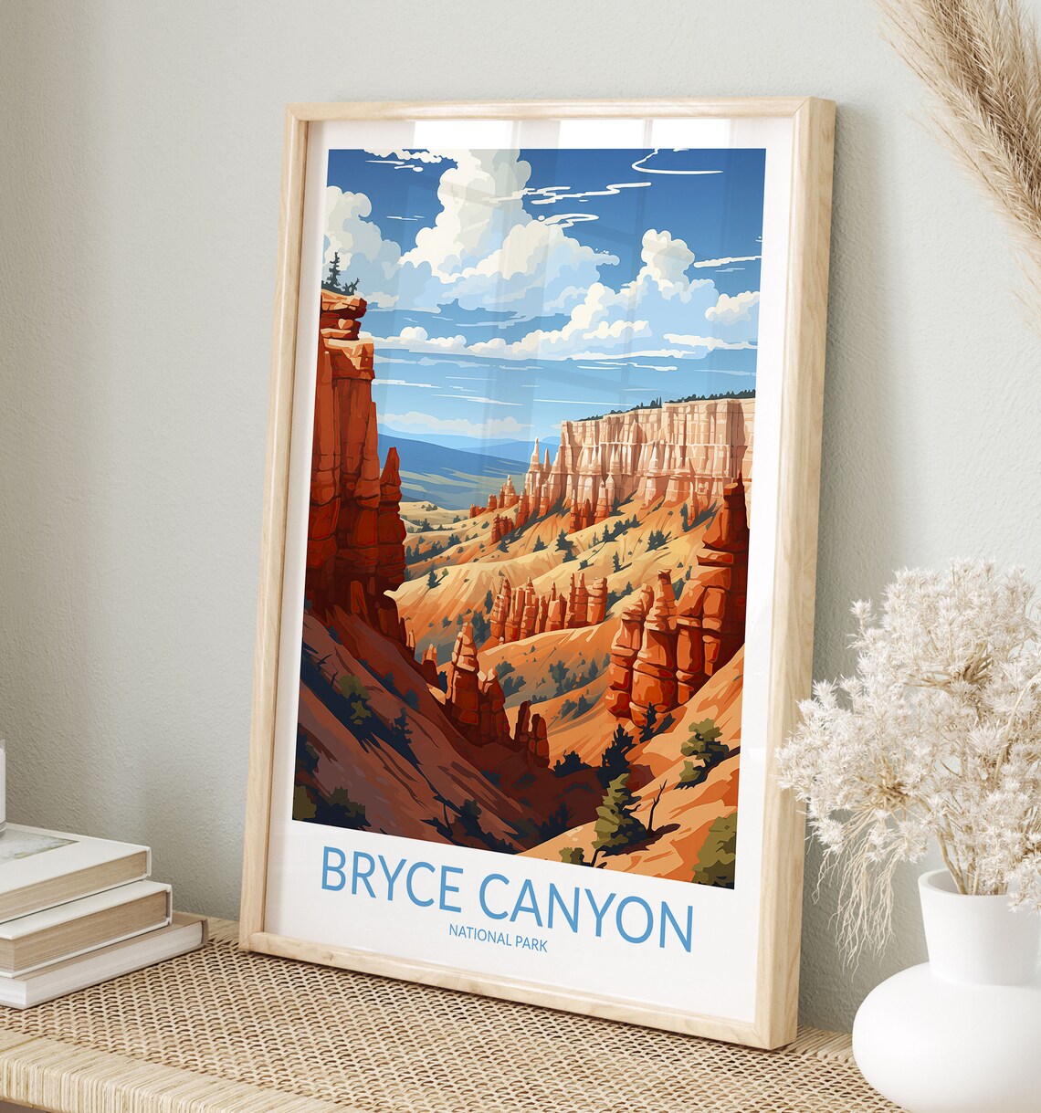 Bryce Canyon National Park Red Hoodoo Amphitheater Utah Desert Poster