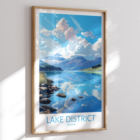 Lake District Print No 3 Lake District Poster Lake District Wall Art Lake District Artwork Lake District Travel Gift England