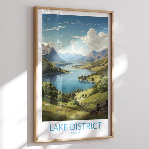 Lake District Print Lake District Poster Lake District Wall Art Lake District Artwork Lake District Travel Gift England