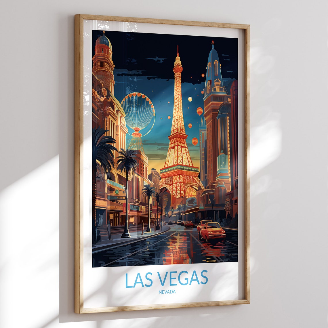 Las Vegas Print No 3 Las Vegas Poster Las Vegas Wall Art Las Vegas Art Print Las Vegas Artwork Las Vegas Travel Gift Nevada