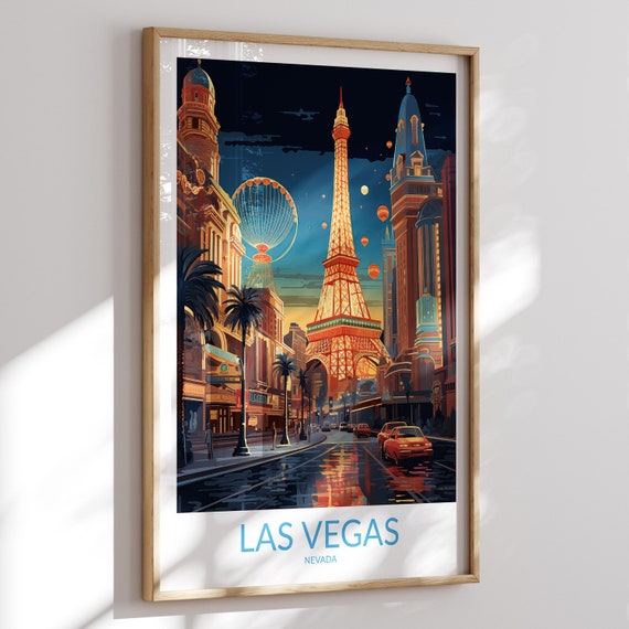 Las Vegas Print No 3 Las Vegas Poster Las Vegas Wall Art Las Vegas Art Print Las Vegas Artwork Las Vegas Travel Gift Nevada