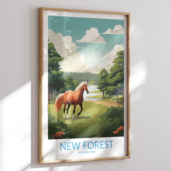New Forest Print No 2 New Forest Poster New Forest Wall Art New Forest Art Print New Forest Artwork Travel Gift United Kingdom