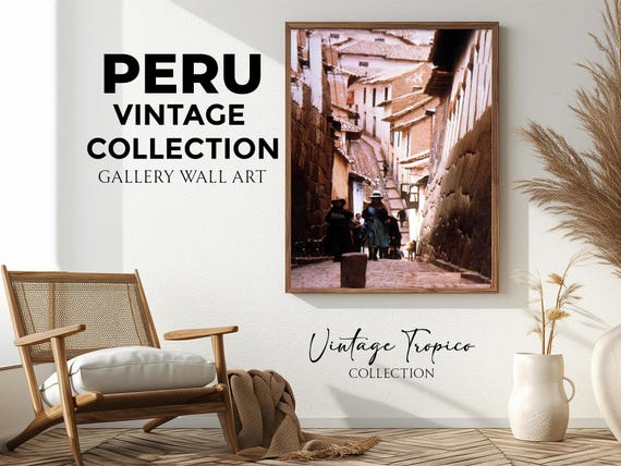 Cusco Street Photography Print Vintage Peru Wall Art Inca Stone Walls Colonial Architecture Travel Poster Rustic Andean Home Decor