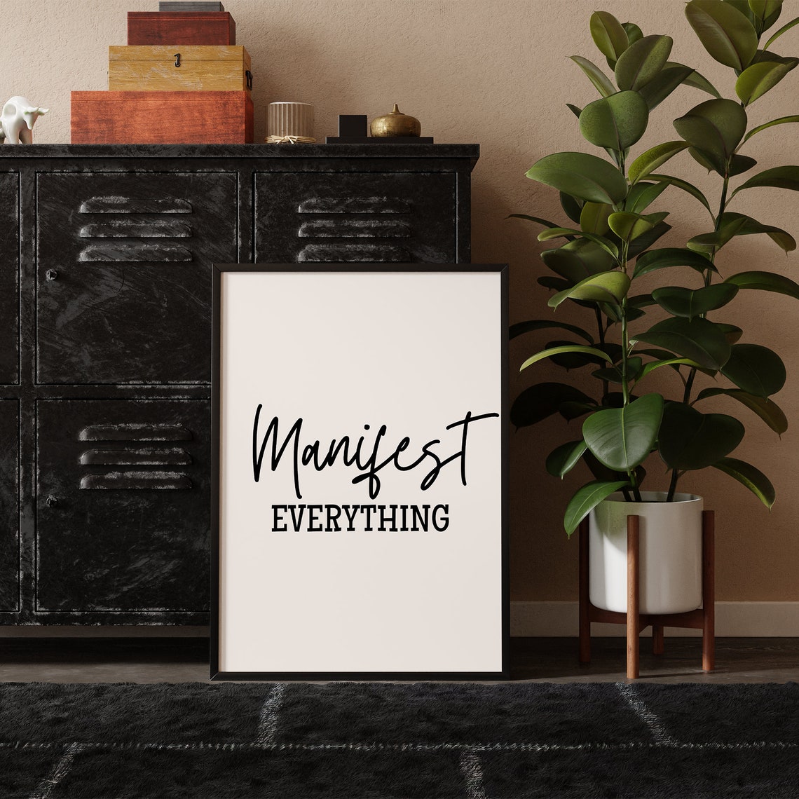 Manifest Everything Script Typography Motivational Decor Poster - Image 5