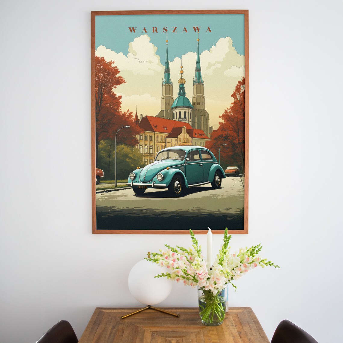 Warsaw Poland Travel Poster, City Art Print - Image 4