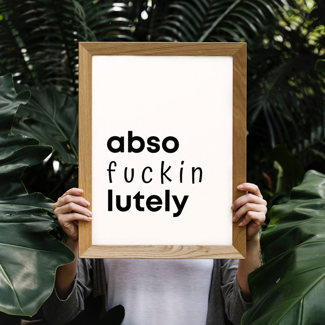 Abso Fuckin Lutely Sarcastic Funny Quote Minimalist Typography Poster - Image 5