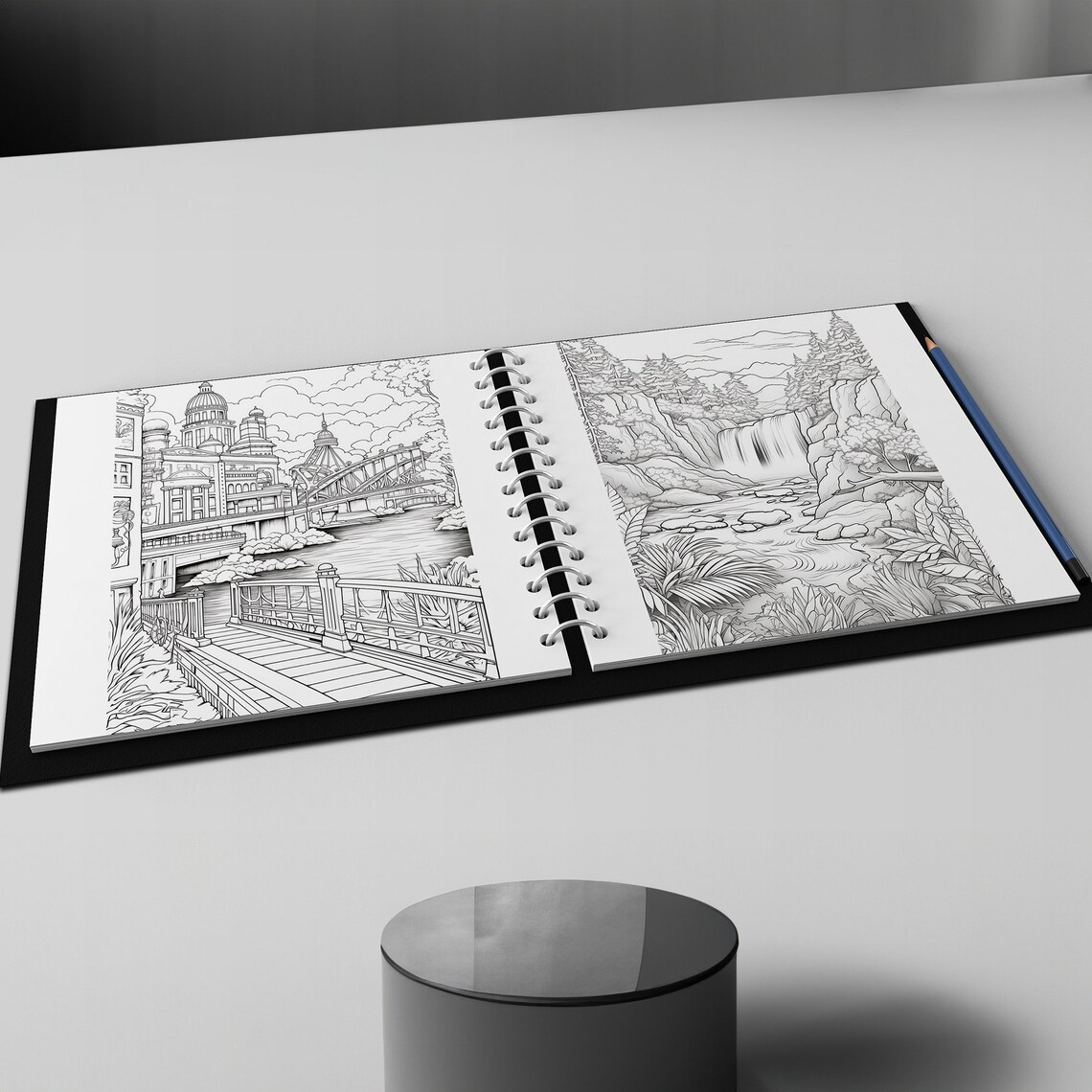 United States Landmarks 15 Coloring Pages Landmark Art Poster - Image 4