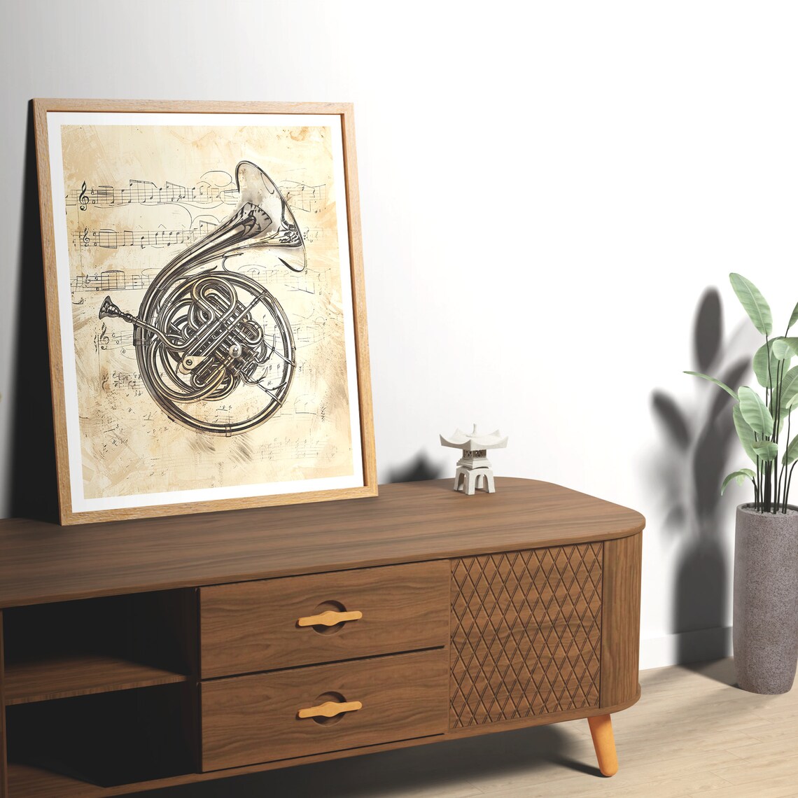 French Horn Vintage Music Poster, Music Room Decor - Image 7
