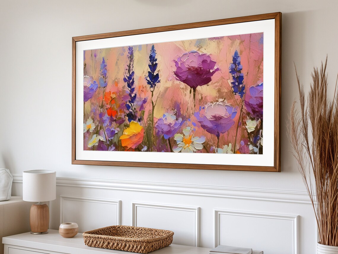 Abstract Spring Wildflower Cottagecore Art Print - Image 5