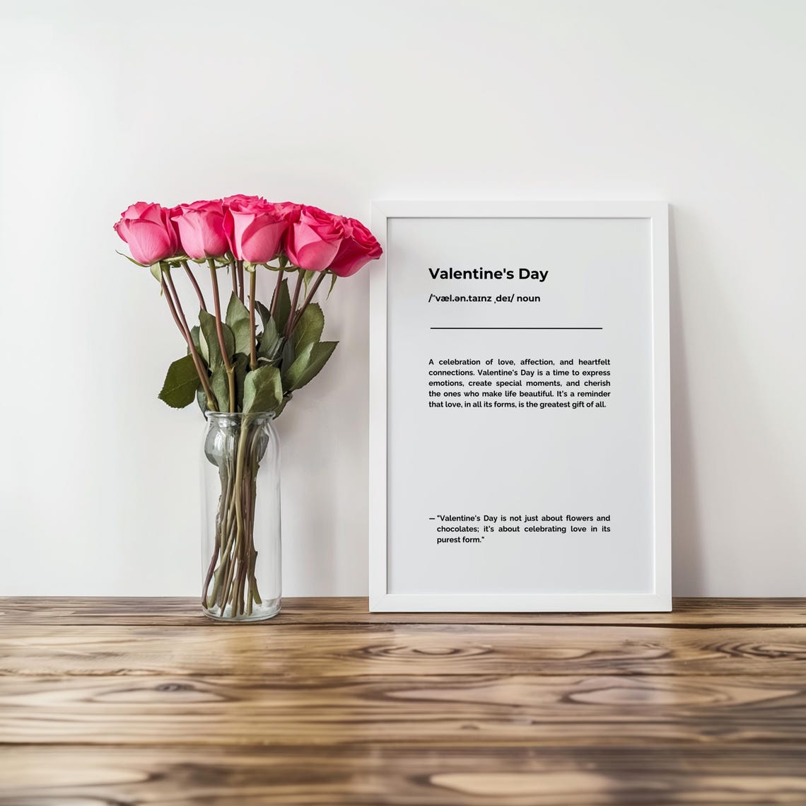 Valentines Day Definition Romantic Love Quote Typography Wall Art - Image 2
