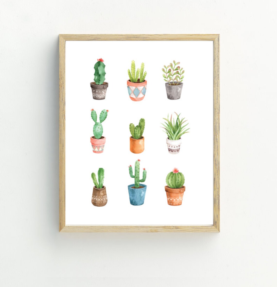 Cactus Watercolor Botanical Art Print, Boho Decor - Image 2