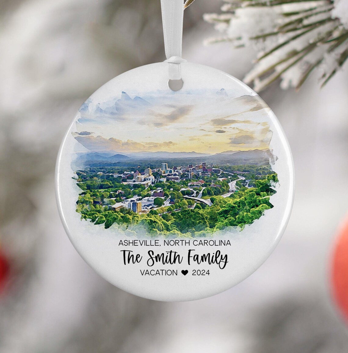 Asheville North Carolina Travel Poster, Personalized Gift