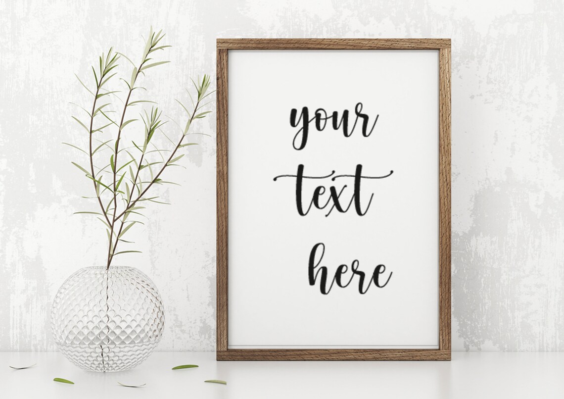 Custom Your Text Here Personalized Typography Frame Quote Poster - Image 3