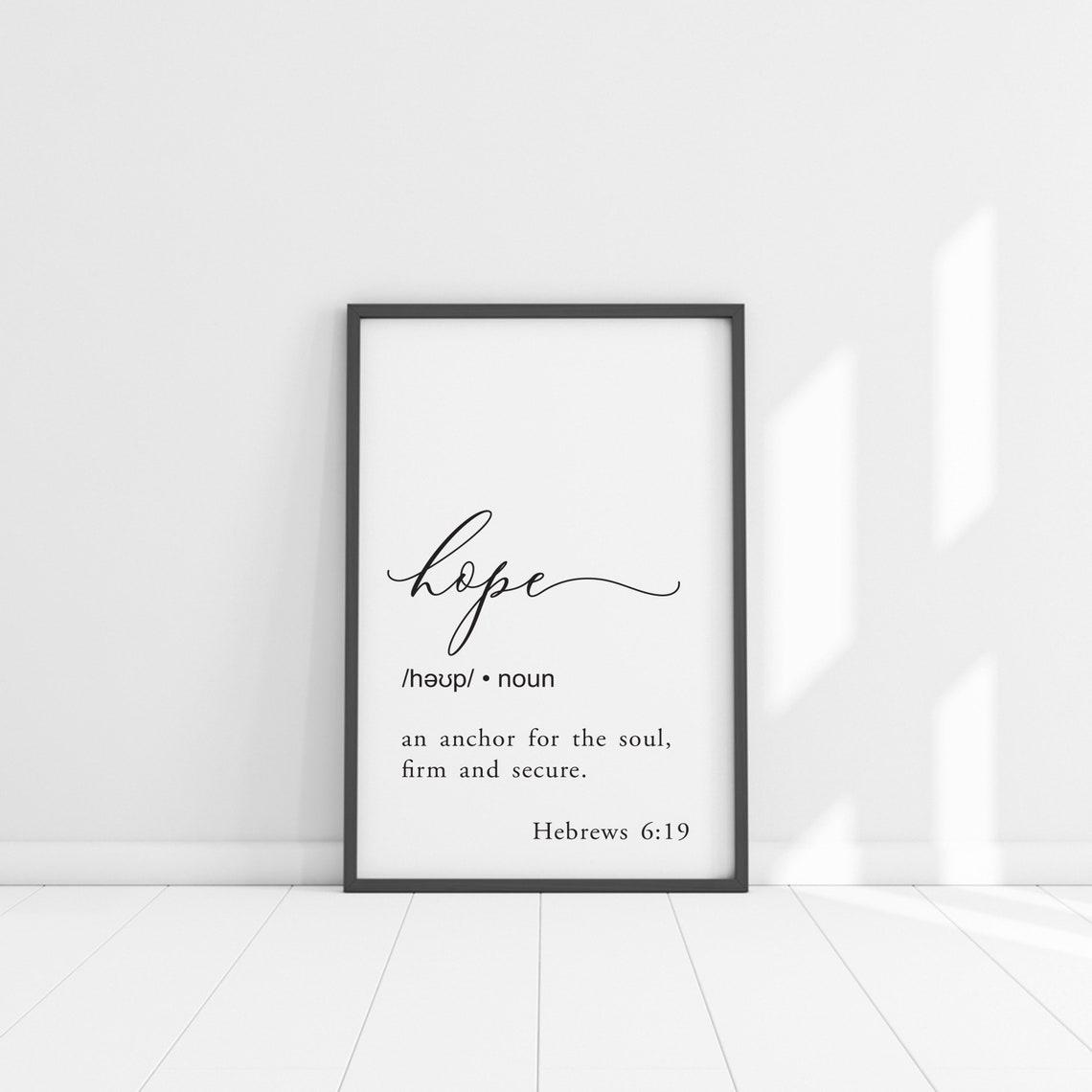 Hope Definition Sign An Anchor For The Soul Firm And Secure Hebrews 6 19 Farmhouse Sign Dictionary Sign - Image 5