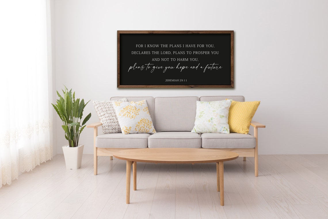 For I Know The Plans I Have For You Sign Scripture Sign Jeremiah 2911 Sign Wood Sign Scripture Wall Decor Bible Verse Sign - Image 2