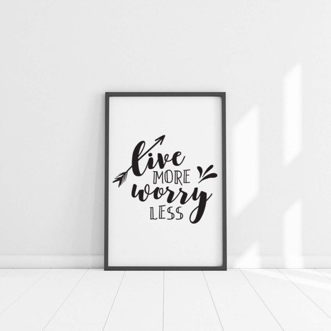 Live More Worry Less Wood Home Decor Home Decor Typography Poster Inspirational Quotes Motivational Quotes Office Decor - Image 5