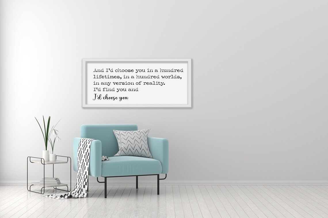 I'd Choose You Rustic Farmhouse Wall Art Print - Image 4