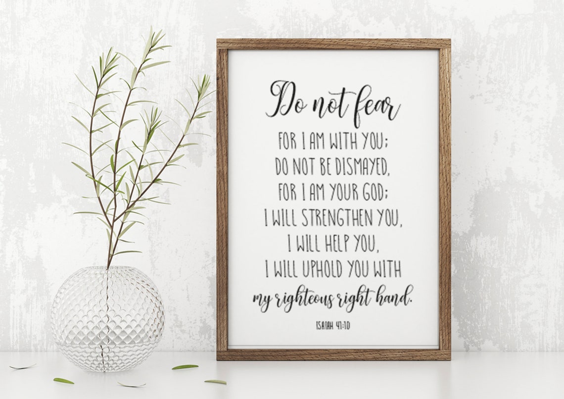 Scripture Wall Decor Do Not Fear Sign Isaiah 4110 Living Room Decor Bible Verse Sign Bible Verse Wall Decor - Image 3