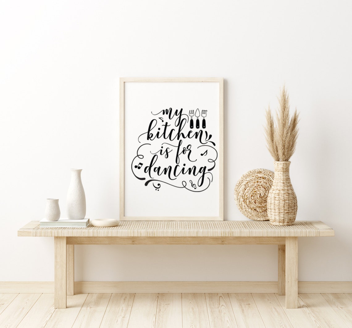 My Kitchen Is For Dancing Wooden Sign Farmhouse Kitchen Home Decor Funny Kitchen Quote - Image 5