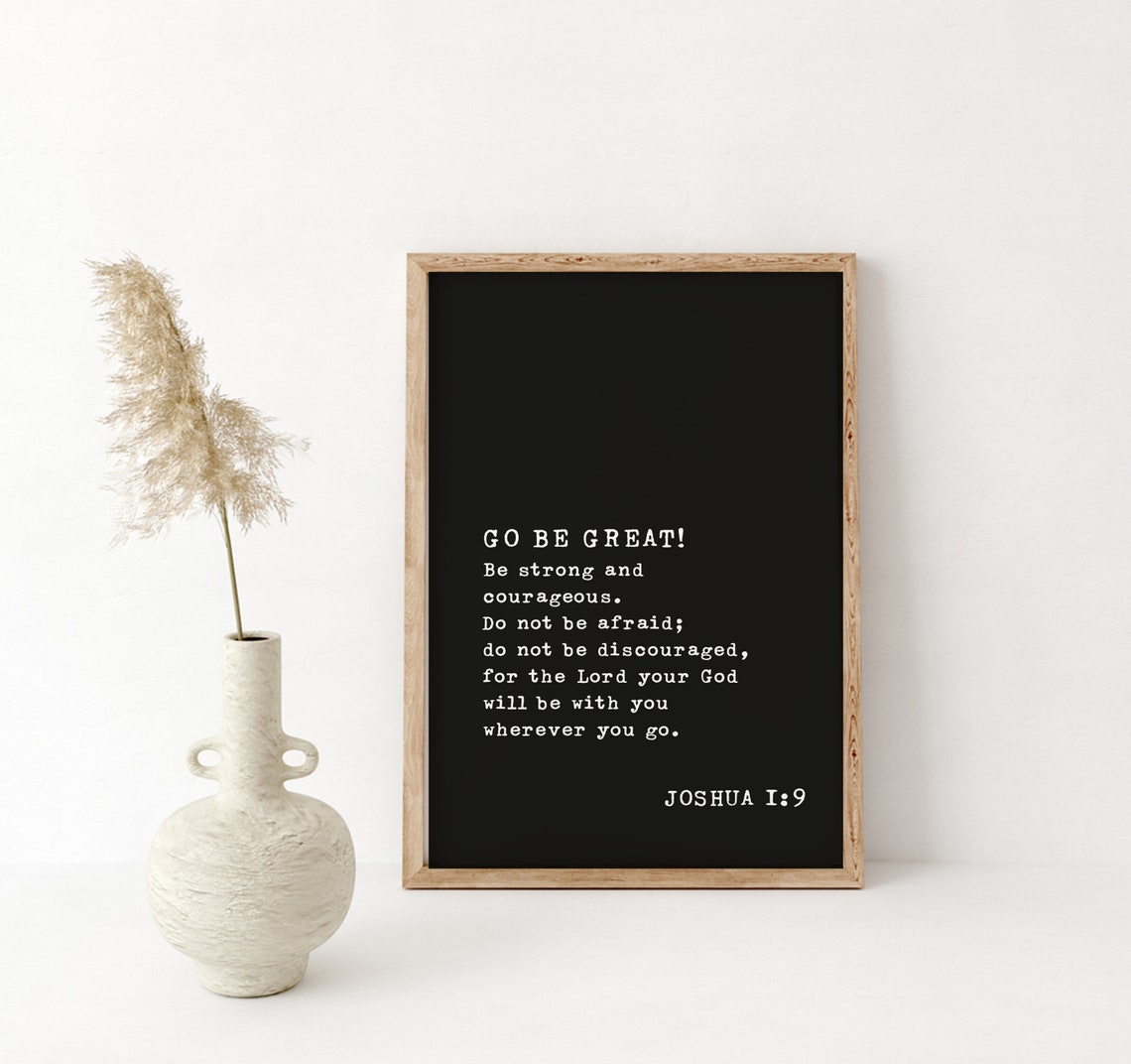 Be Strong And Courageous Wood Sign Joshua 1 9 Sign Christian Home Decor Religious Gifts Scripture Wall Art Bible Scripture Art - Image 4